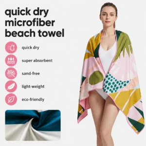 microfiber beach towel showcasing